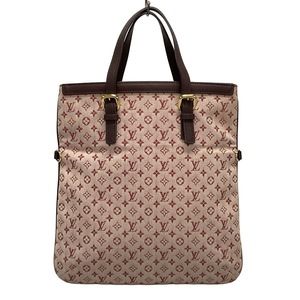 Louis Vuitton Francoise Handbag Cotton Leather Cherry
